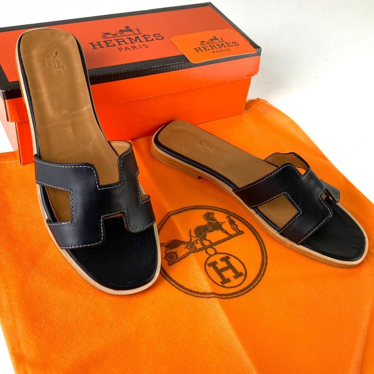 HERMES SANDALS ORAN TERLİK SİYAH